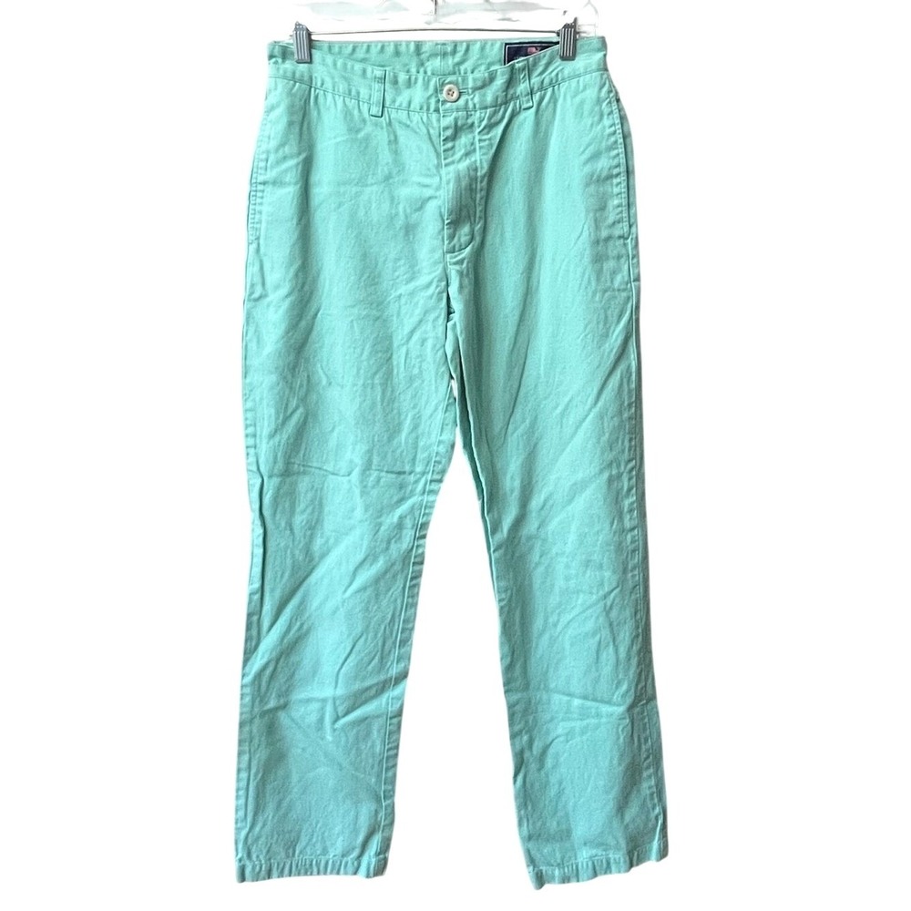 Vineyard Vines Pants Mens 30 Green Linen Tidewater Chino Preppy Coastal Golf